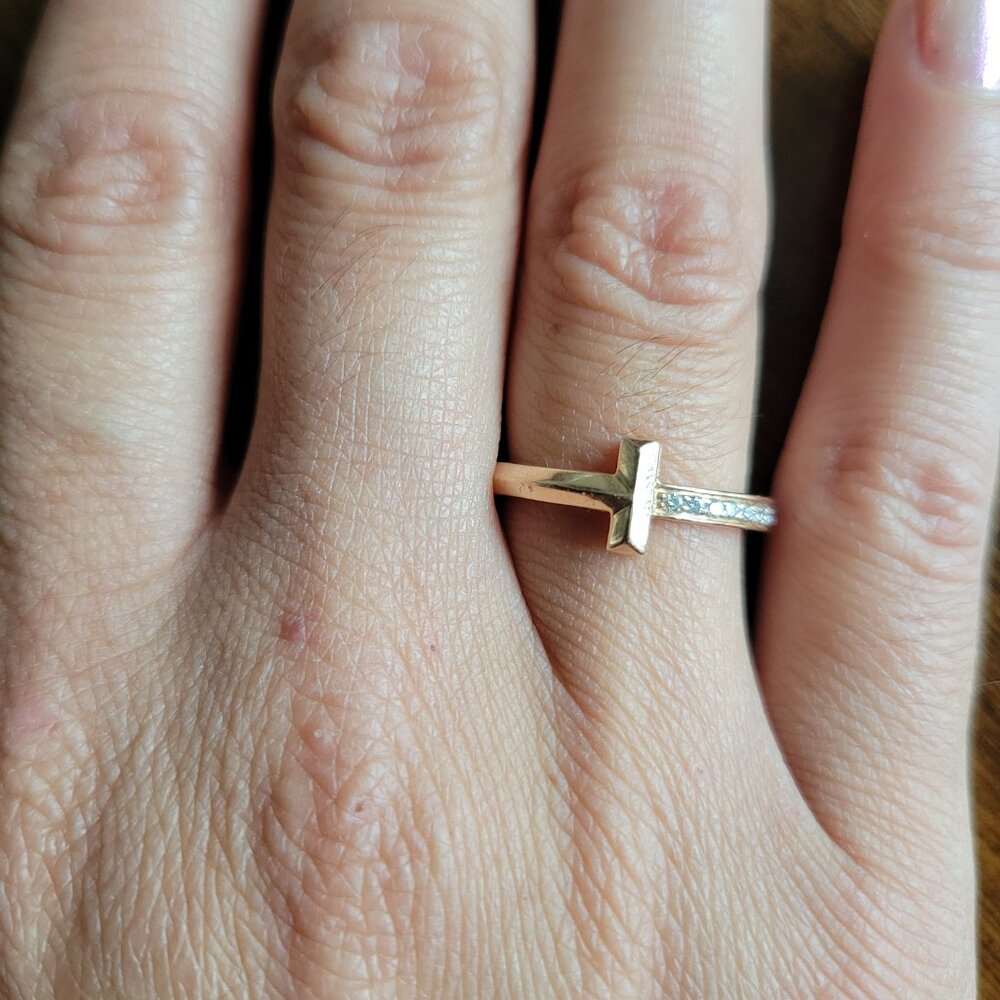 Tiffany & Co. T1 Ring in Rose Gold with Diamonds